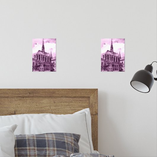 Neon pink and cobalt bridge arcs over a luminous c (寝室)