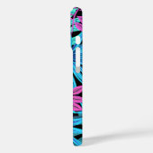 Neon Pink Blue Tropical Plant Pattern Personalised Case-Mate iPhoneケース (裏面 / 左)
