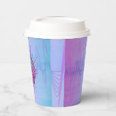 Neon Pink Brain Paper Cups 紙コップ (左)