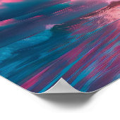 Neon Pink cloud beach wall art horizontal _ Eclect ポスター (角)