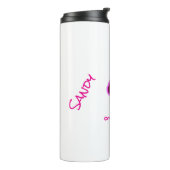 Neon Pink Cruelty-Free Bunny Editable Text タンブラー (回転左)