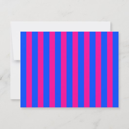 Neon Pink & Electric Blue Wavy Note Card 招待状 (裏面)