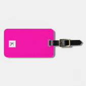 neon pink fashion monogram ラゲッジタグ (正面横)