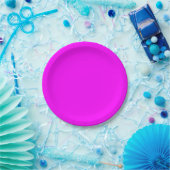 Neon pink hex code FF00FF Party Plate ペーパープレート (パーティー)