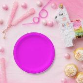 Neon pink hex code FF00FF Party Plate ペーパープレート (パーティー)