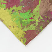 Neon Pink Lime Abstract Splatter Art Blanket フリースブランケット (角)