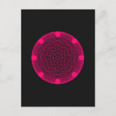 Neon Pink Mandala Postcard – Customizable ポストカード (正面)