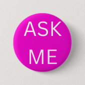 Neon Pink Me頼 – ボタンビジネス&ボランティア 缶バッジ (正面)