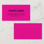 Neon Pink | Simple Company Logo 名刺 (正面/裏面)