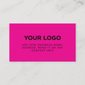 Neon Pink | Simple Company Logo 名刺 (正面)
