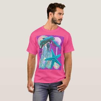 Neon Pink Vaporwave / Seapunk Eutique, Dolphin Tシャツ