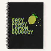 Neon Pixel Art Lemon Deluxe Notebook ノートブック (正面)