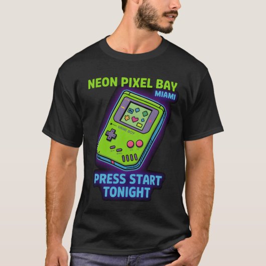 Neon Pixel Bay Tシャツ (正面)