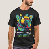 Neon Pixel Jungle Tシャツ (正面)