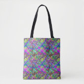 Neon plaid トートバッグ (正面)