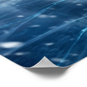 Neon Polar Bear Frozen Grid ポスター (角)