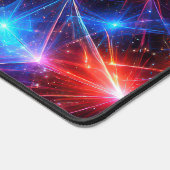 Neon Polygon Abstract with Explosions デスクマット (コーナー)