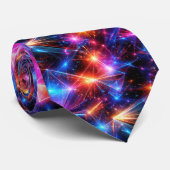 Neon Polygon Abstract with Explosions ネクタイ (ロール)