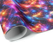 Neon Polygon Abstract with Explosions ラッピングペーパー (ロールコーナー)