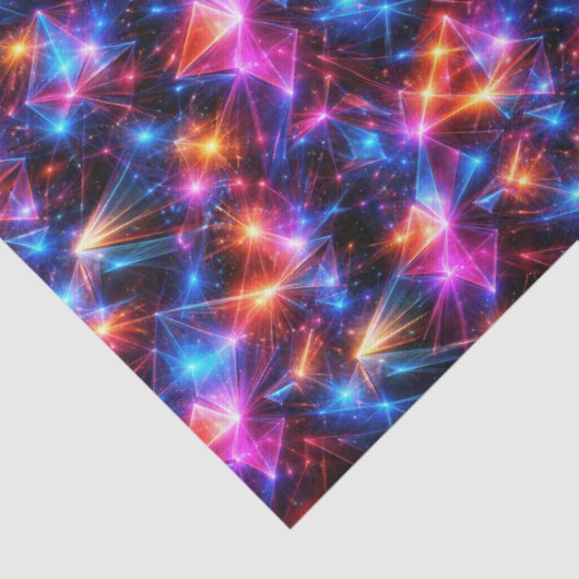 Neon Polygon Abstract with Explosions 薄葉紙 (詳細)