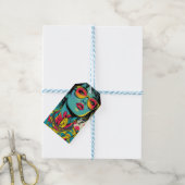 Neon Pop Diva Portrait – Bold & Vibrant Retro Art ギフトタグ (より糸付き)