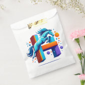 Neon Power Horse Jump Over H Letter フェイバーバッグ (封をした状態)