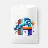 Neon Power Horse Jump Over H Letter フェイバーバッグ (正面)