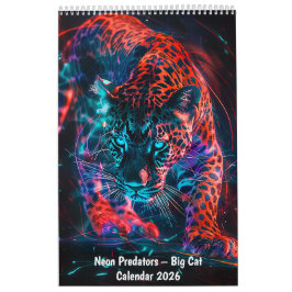 Neon Predators – Big Cat Calendar 2026 カレンダー