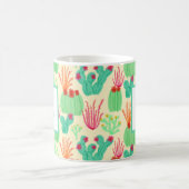 Neon Prickly Pear Ocotillo Cactus Desert Initial コーヒーマグカップ (中央)
