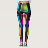 Neon Prism Grid Leggings レギンス (正面)
