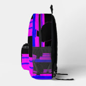 Neon Profile – Striped Art Backpack プリントバックパック (右)