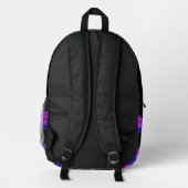 Neon Profile – Striped Art Backpack プリントバックパック (裏面)