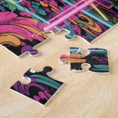 Neon Psychedelic Luxury Lounge Art ジグソーパズル (側面)