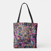 Neon Psychedelic Luxury Lounge Art トートバッグ (裏面)