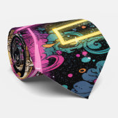 Neon Psychedelic Luxury Lounge Art ネクタイ (ロール)