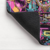 Neon Psychedelic Luxury Lounge Art マウスパッド (コーナー)