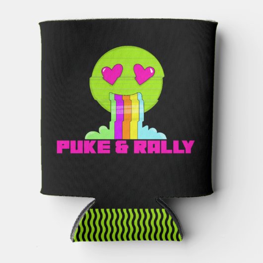 Neon Puke & Rally Can Cooler | Party Comeback 缶クーラー (正面)