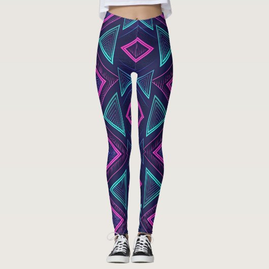 Neon Pulse Geometry Leggings レギンス (正面)