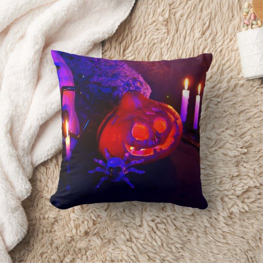 Neon pumpkins クッション (ブランケット)