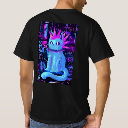 Neon Punk Cat Tシャツ (裏面)