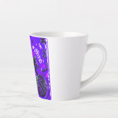 Neon Purple Black Cat カフェラテマグ (右)