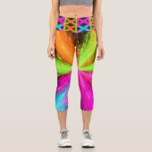 Neon Radial Burst Explosion カプリレギンス (正面)