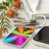 Neon Radial Burst Explosion キーホルダー (正面右)