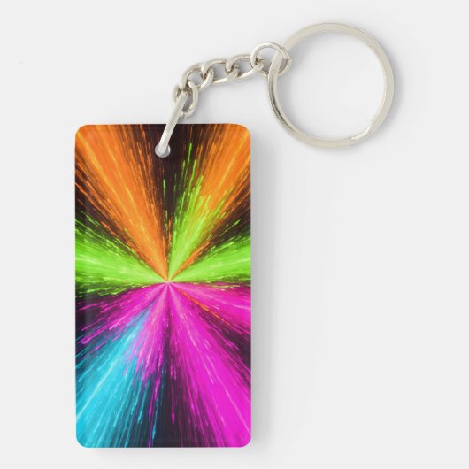 Neon Radial Burst Explosion キーホルダー (裏面)