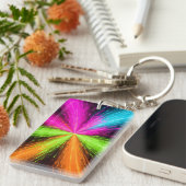Neon Radial Burst Explosion キーホルダー (正面右)