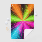 Neon Radial Burst Explosion ゴルフタオル (インサイチュ)