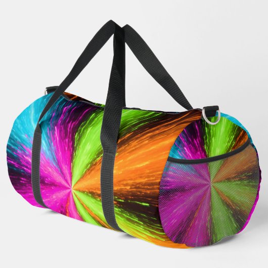 Neon Radial Burst Explosion ダッフルバッグ (右コーナー)