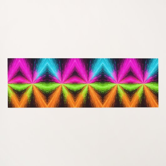 Neon Radial Burst Explosion ヨガマット (裏面(横))