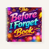 Neon Rainbow Abstract with Fun Text ノートブック (正面)