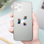 neon rainbow fantasy stickers シール (スマートフォン)